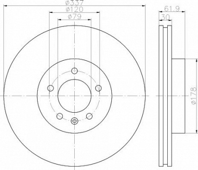 HELLA PAGID 8dd355111481 -  Тормозной диск
